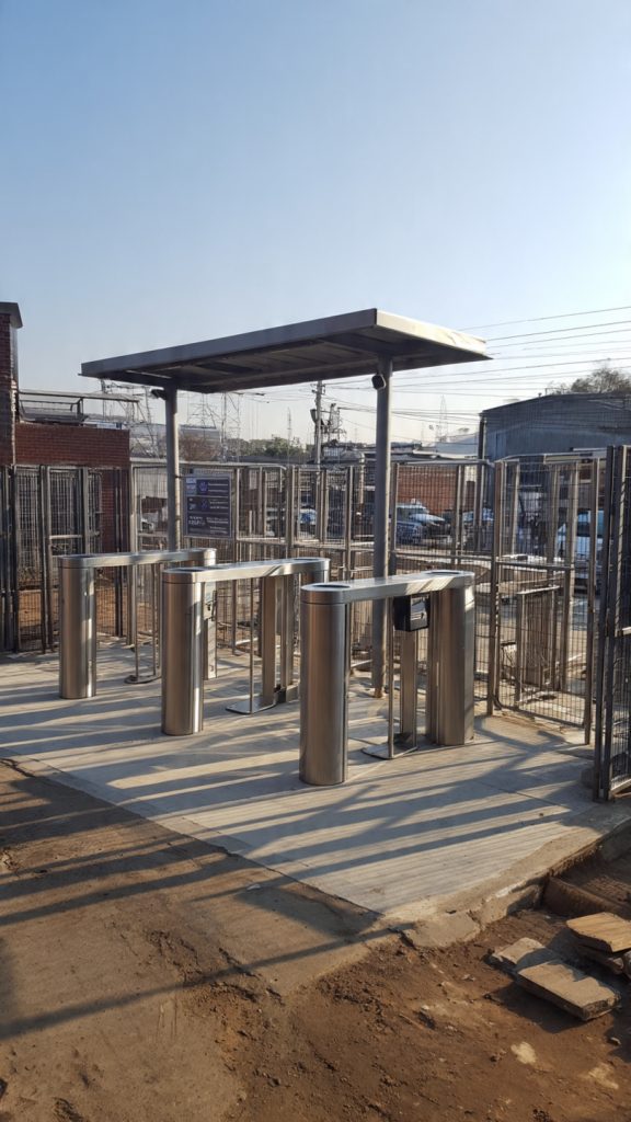 turnstile installation Johannesburg, industrial turnstiles Johannesburg, Accend Security turnstiles, full-height turnstile installation, waist-height turnstile, glass turnstile installation, access control systems Johannesburg, industrial site security, turnstile installation timeline, security solutions Gauteng, Roodepoort turnstiles, Randburg turnstiles, turnstile integration, electronic turnstiles, motorised turnstiles, industrial security Johannesburg, turnstile commissioning, turnstile testing and calibration, security installation services, industrial access control